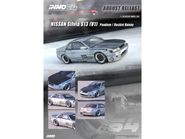 Nissan Silvia S13 (V1) RHD (Right Hand Drive) Silver Metallic with Carbon Hood &quot; - £26.83 GBP