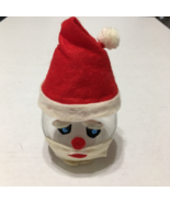 Vintage kitschy Christmas felt decorated Santa old fashion cocktail glass - $362.29 MXN