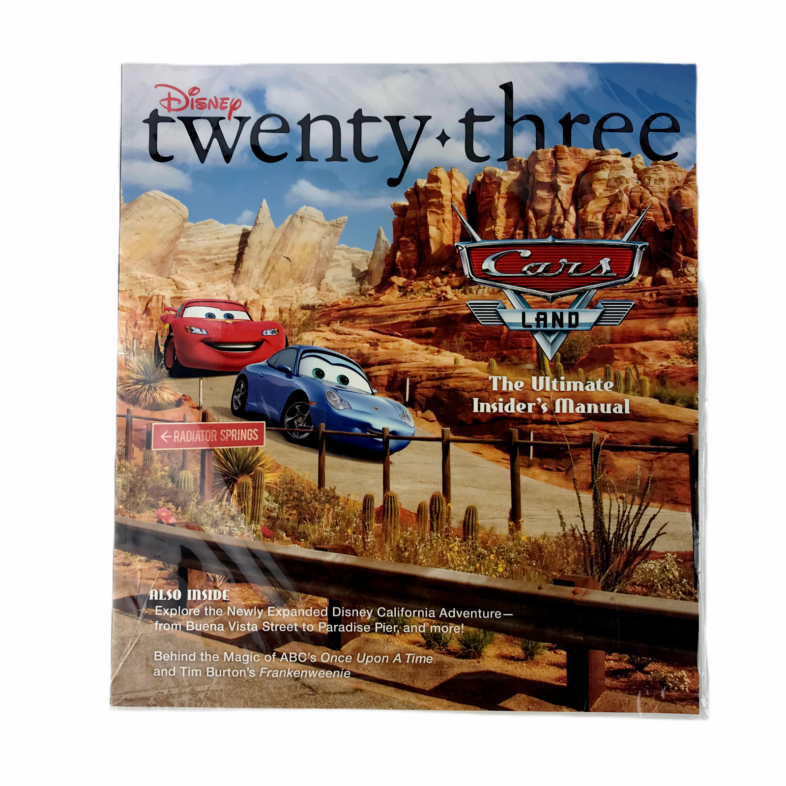 Primary image for Disney D23 Magazine Cars Land Cover Lightning McQueen Insider's Manual Fall 2012