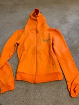 Von Dutch NEW Womens Medium Orange Full Zip Hoodie Sweater Sweatshirt Si... - £13.31 GBP