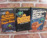 3 Book Lot 1979 The Hitchhikers Guide to the Galaxy Douglas Adams 1st Ed... - $46.57