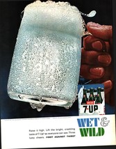 1967 Print Ad 7UP Soda Pop Seven Up Wet &amp; Wild Bubbling Glassfull nostalgia b8 - £21.51 GBP