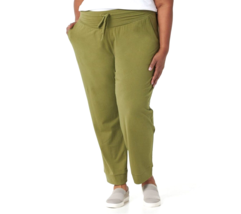 Any Body Cozy Knit Luxe Pant With Curved Yoke- Burnt Olive, Xxs - £14.70 GBP