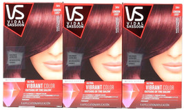 3 Vidal Sassoon VS Ultra Vibrant Hair Color 3RV London Luxe Magnetic Mah... - £19.65 GBP