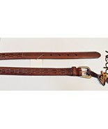 Stagg Boy&#39;s Oil Tanned Cowhide Leather Belt Size 32 Brown New - $219.95 MXN