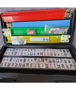 Mahjong Set Traditional Tiles Mah-Jong Game Sets W/Case Box - $165.19 CAD