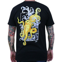 Black Market Art Tee Crawl Custom Japanese Tattoo Style Octopus T-shirt ... - £20.71 GBP