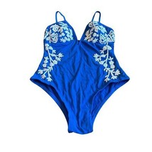 Amita Naithani One Piece Swimsuit Royal Blue Embroidered Size Small Women&#39;s - $58.05