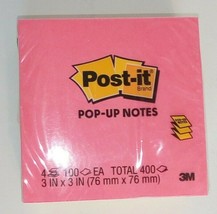 POST-IT STICKY NOTES 3301-4AN 4 pads x 100 sheets 3&quot; x 3&quot; Total 400 sheets - £3.88 GBP