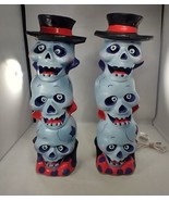 2  Halloween Lighted Stacking Skulls Totem The Tower Paper Magic Group 1... - £57.05 GBP