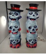 2  Halloween Lighted Stacking Skulls Totem The Tower Paper Magic Group 1... - $99.48 CAD