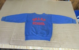 Vintage Childrens Navy Blue SIze Small Sharp School Gym PE Sweatshirt  - £43.92 GBP