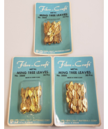 FIBRE-CRAFT Vtg Gold Toned Metal MING TREE LEAVES 3 Packs- 30 Pcs@- 90 T... - £9.38 GBP