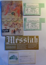 Handel&#39;s Messiah 1992 Carnegie Hall Stagebill + 2 Ticket Stubs + Flyer E... - £7.04 GBP