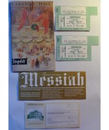 Handel&#39;s Messiah 1992 Carnegie Hall Stagebill + 2 Ticket Stubs + Flyer E... - $8.95