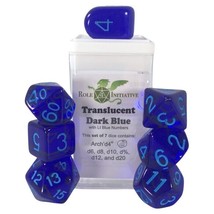 Role 4 Initiative 7-Set Translucent Dark Blue with Light Blue with Arch&#39;d4 - £9.60 GBP