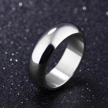 Mens Womens Silver Gold Plain Wedding Ring Band Stainless Steel 6mm Size 6-12 - $5.93+