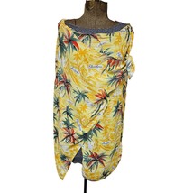 Lizsport Womens Large Yellow Hawaiian Print Sarong Beachwear Cover Up Summer - $15.84