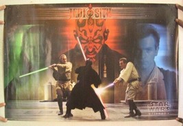 Star Wars The Phantom Menace Darth Dark Maul Liam Neeson Qui-Gon Jinn Poster-... - £70.17 GBP