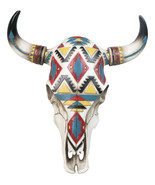 Rustic Southwestern Colorful Aztec Vector Symbols Tribal Cow Skull Wall ... - $590.41 MXN