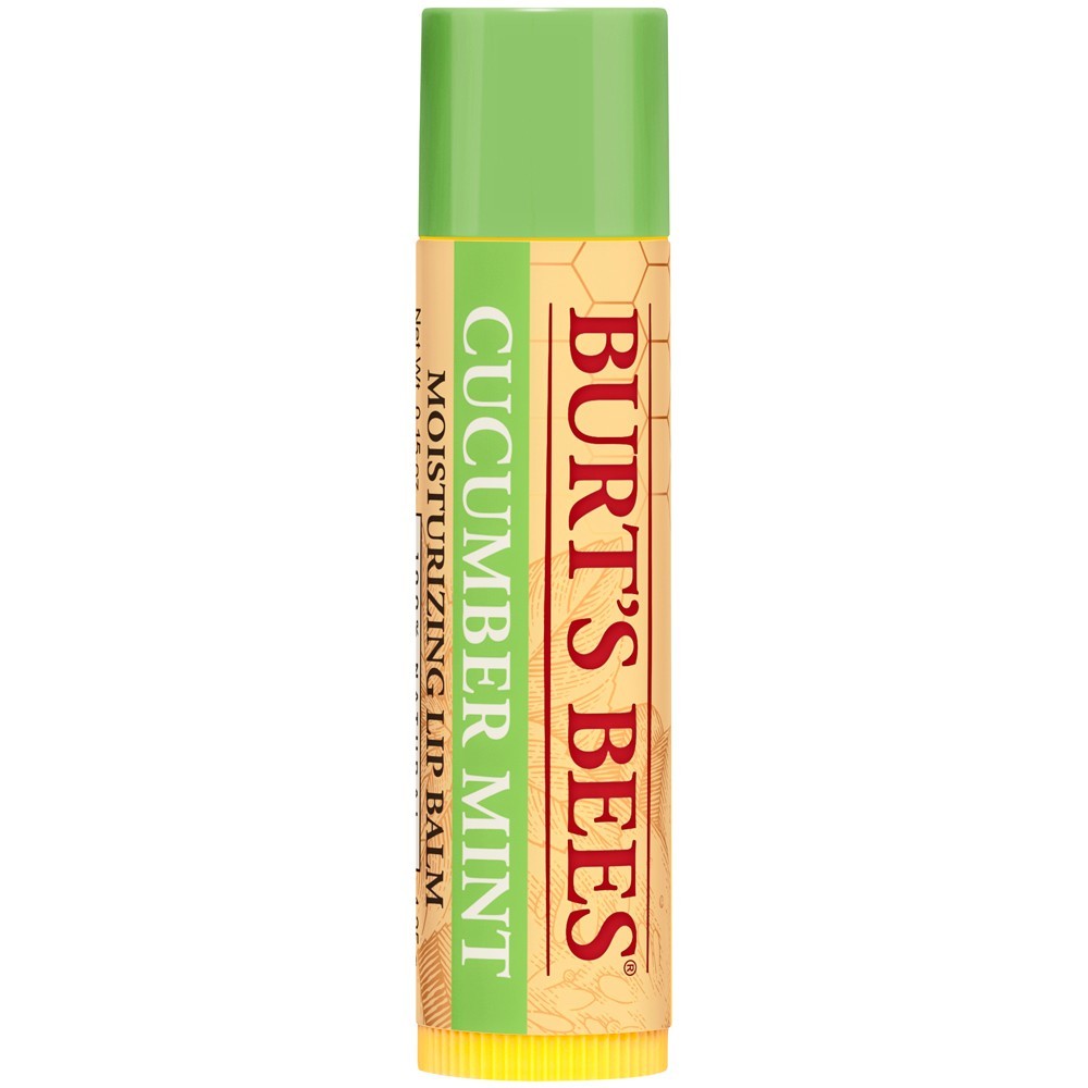 Burts Bees Cucumber Mint Moisturizing All Natural Lip Balm Gloss Chap Stick - £3.52 GBP
