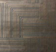 Donghia Jackson Gill Grey Stripe Geo Velvet Furniture Fabric By The Yard 48&quot;W - £54.75 GBP