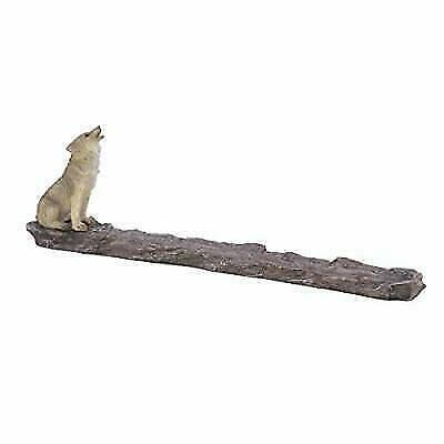 Ebros Sitting Alpha Gray Wolf Howling by The Creek Incense Burner Holder - $17.99