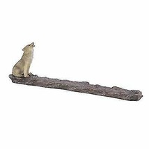 Ebros Sitting Alpha Gray Wolf Howling by The Creek Incense Burner Holder - £14.38 GBP