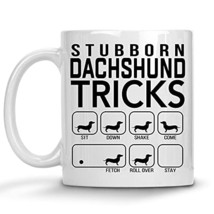 Stubborn Dachshund Tricks, Awesome Dog Fetch Mug, Dog Mom Dad, Paw Pet Lovers, D - £11.77 GBP