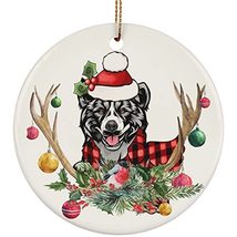 hdhshop24 Cute American Akita Dog Love Christmas Ornament Gift Pine Tree... - £15.53 GBP