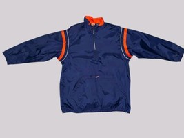 Vintage Nike 1/4 Zip Pullover Windbreaker/Jacket Hoodie Embroidered Sz 2... - $28.50