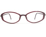Lindberg Eyeglasses Frames 1105 Col.M01 Red Round Full Rim Acetanium 49-... - £155.33 GBP
