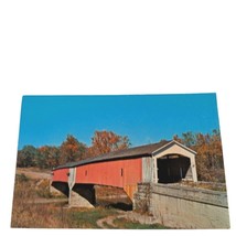 Postcard Parke County Indiana No. 26 West Union Covered Bridge Chrome Unposted - £5.44 GBP