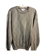 Tricots St. Raphael for Bloomingdales VTG Men&#39;s L Gray Argyle Cotton Swe... - $39.60