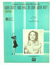 Why Don&#39;t You Fall In Love With Me Dinah Shore Sheet Music 1952 - £6.37 GBP