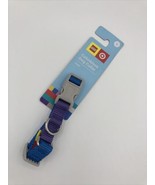 LEGO Collection Target Dog Colorblock Collar  Small 8&quot; to 12” Purple Blue - £6.81 GBP