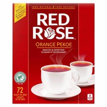 Red Rose Orange Pekoe Black Tea Pack of 72 bags -From Canada -Free Shipping - £17.35 GBP