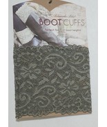 Amanda Blu 31503 Boot Cuffs Olive Green Lace 5 Inches Tall - £6.79 GBP