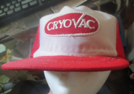 Vintage Cryovac Trucker Hat Cap Red Snap Back Made In USA - $9.49