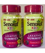 2 - Senokot KIDS Natural Senna Extract Laxative Gummies 40 each 4/26 FRESH! - $15.99