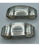 2x Watrous Mfg Co Sterling Silver 14K Gold Inlay Napkin Holder “Father” ... - €102,01 EUR
