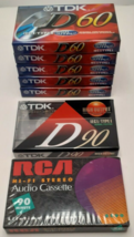 Tdk D60, 1TDK D90 All High Output &amp; 1 Rca 90 Min. Tapes Sealed Lot Of 5 - £14.67 GBP