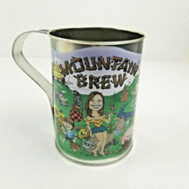 Novelty Mug Berk MOUNTAIN BREW Tin Cup Funny Hillbilly Graphics Folk Art... - £9.71 GBP