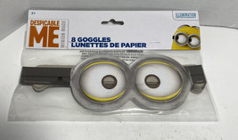 MINIONS Despicable Me Paper Goggles Set Birthday Party Favor Glasses 8pc - £5.62 GBP