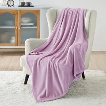 Bedsure Flannel Fleece Blanket Twin Size (60 x80 inch),Lilac - £29.66 GBP