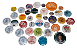 Lot of 38 Vintage Seattle Washington State Pinback Buttons Advertising Politics - £41.75 GBP