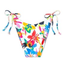 Xhilaration Juniors High Leg String Cheeky Bikini Bottom Floral Tropical... - £7.74 GBP