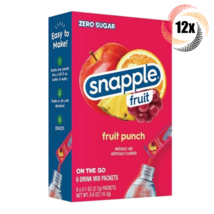 12x Packs Snapple Singles To Go Fruit Punch Drink Mix | 6 Packets Each |... - £24.73 GBP