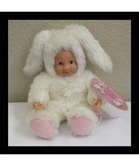 Anne Geddes Bunny Baby Beanbag Light Skin Blue Eyes 7&quot; Sitting 2001 - $8.90