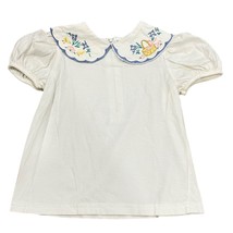 Vintage Hartstrings Baby Dress 18M White With Embroidered Collar &amp; Puff ... - $24.00